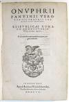 PANVINIO, ONOFRIO. Reipublicae Romanae commentariorum libri tres. 1597